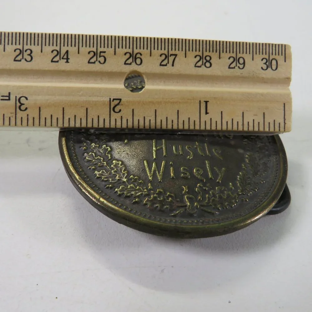 Vintage Round Metal Brass Buckle 2.5